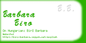 barbara biro business card