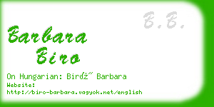 barbara biro business card